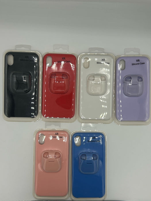 Silicon cases with AirPods holder for iphone XR