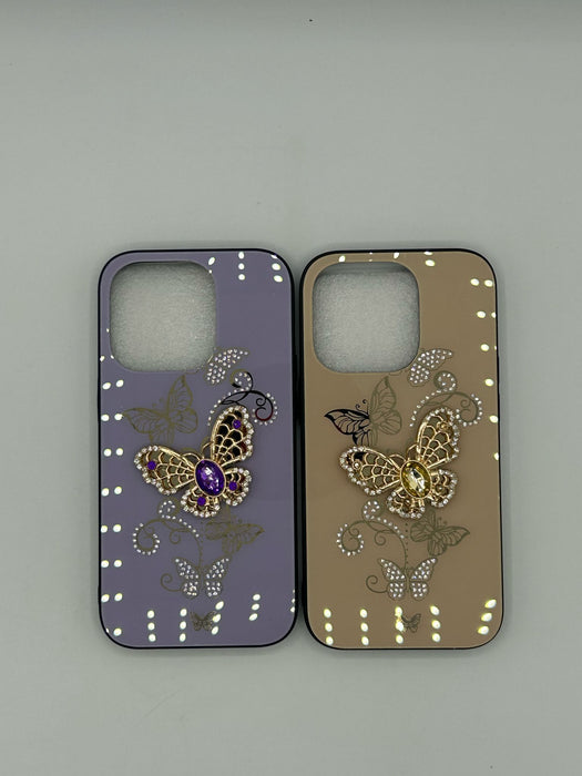 Diamond butterfly case for iphone 14 pro