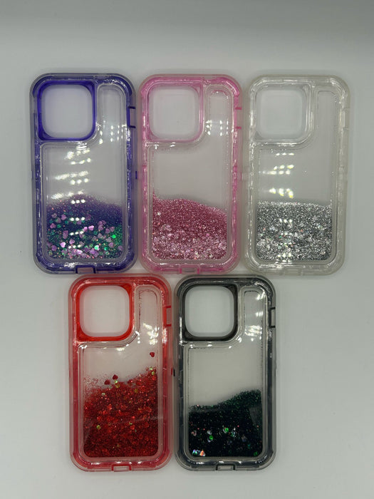 Glitter otter case for iphone 14 pro
