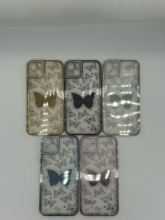 Clear butterfly case for iphone 14 plus