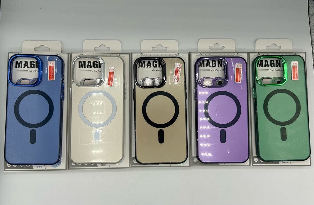 Metallic colorful, MagSafe cases for iphone 15 pro max