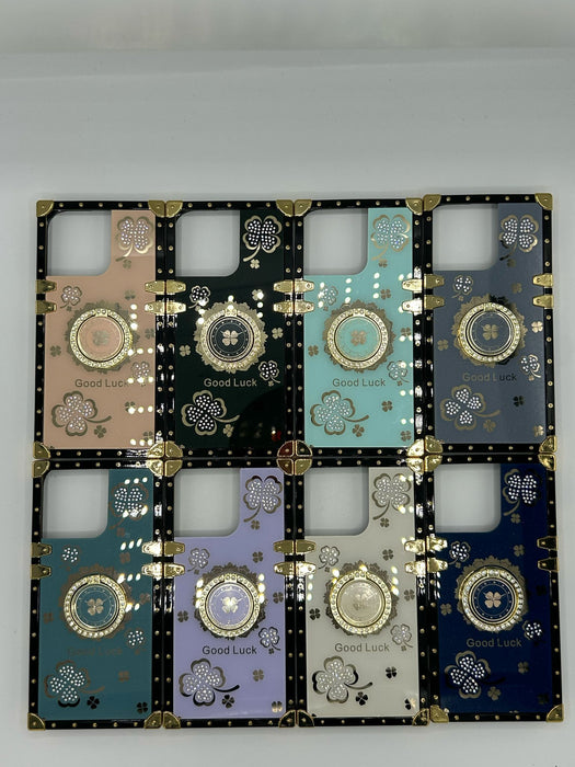 Squared good luck cases with ring for iphone 16 pro