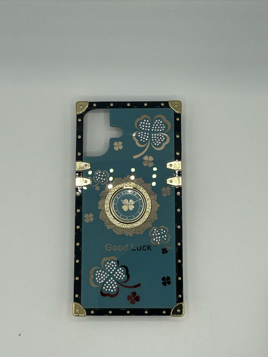 Squared good luck cases with ring for iphone 16 plus