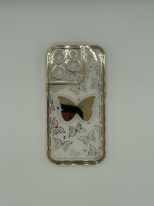 Clear butterfly case for iphone 14 pro