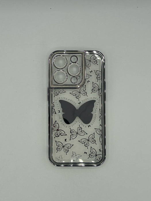 Clear butterfly case for iphone 14 pro