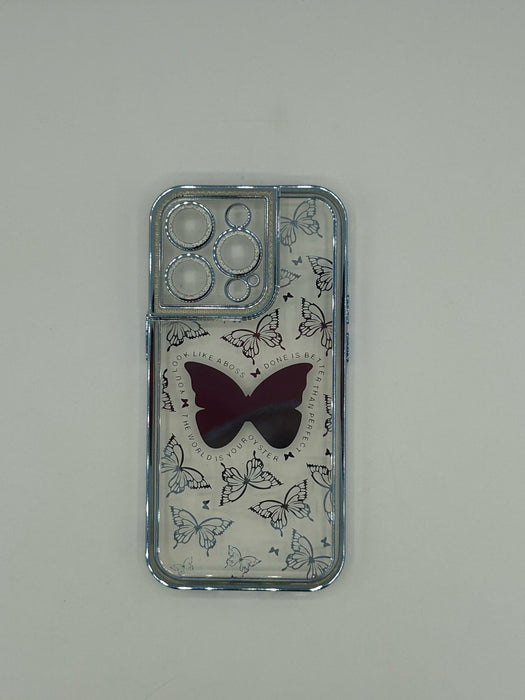 Clear butterfly case for iphone 14 pro