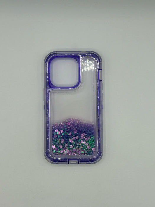 Glitter otter case for iphone 14 pro