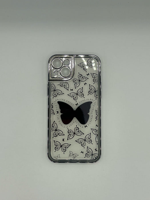 Clear butterfly case for iphone 14 plus