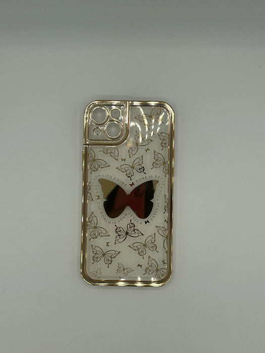 Clear butterfly case for iphone 14 plus